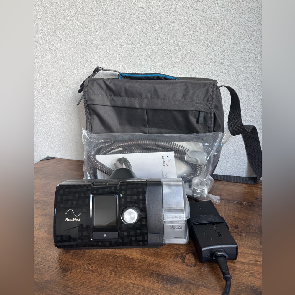 ResMed Black and Gray CPAP with Carrying Case